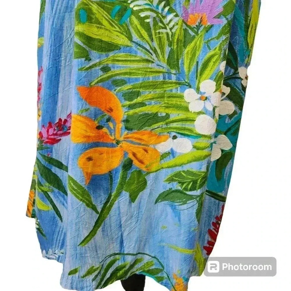 Jams World Janice Midi Dress Tropic Garden Print Hawaiian Dress - Picture 5 of 13